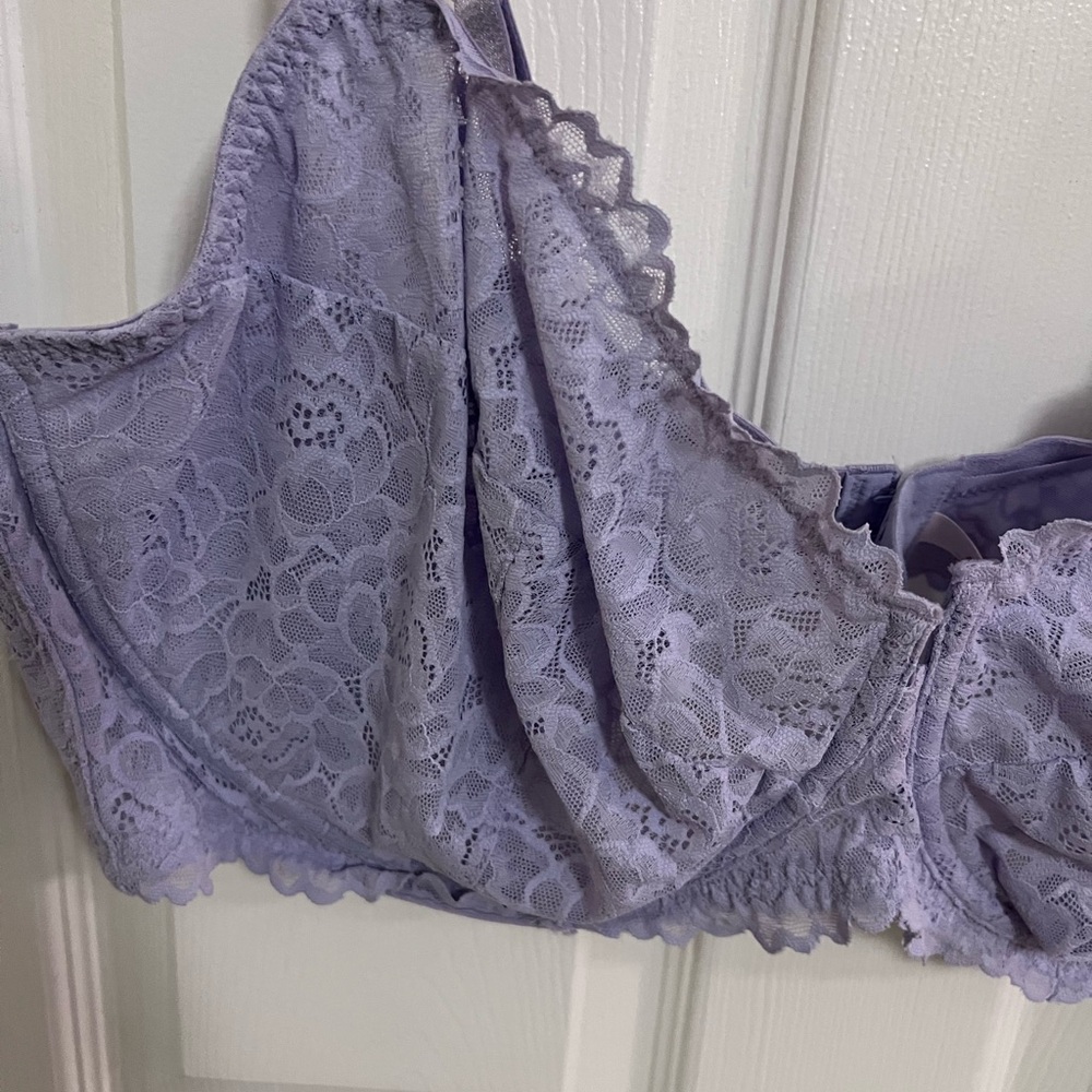 Women's Lace Unlined Balconette Bra - Auden™ Lavender 42D & 46DDD NWT - Picture 4 of 14